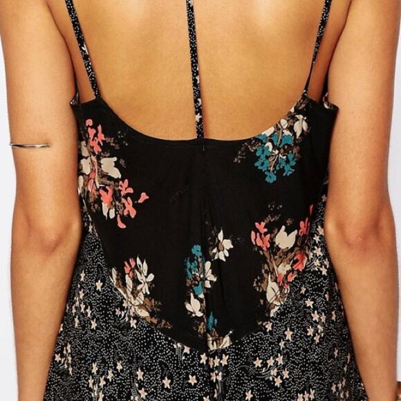 Free People Patchwork Crescent Slip Dress Size XS - Picture 8 of 14